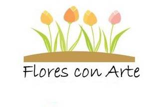 Flores con arte logo