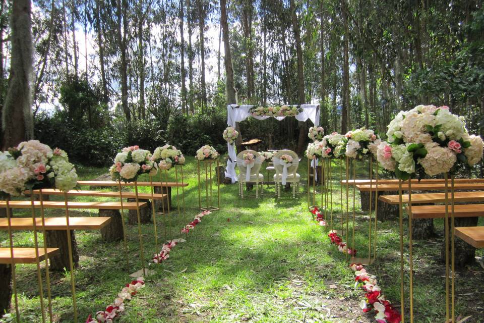 Mágico bosque para ceremonias