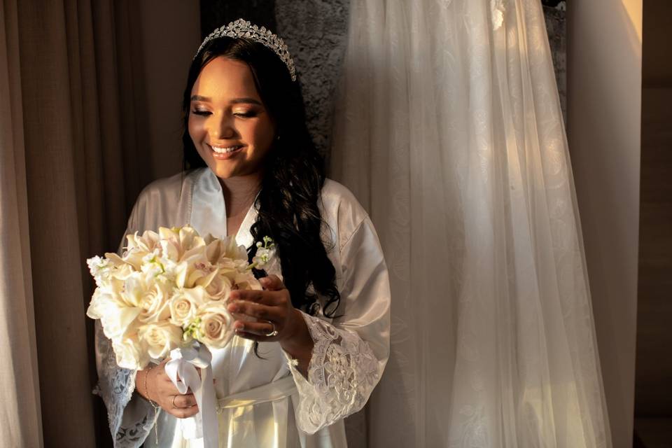 Novias y bouquet