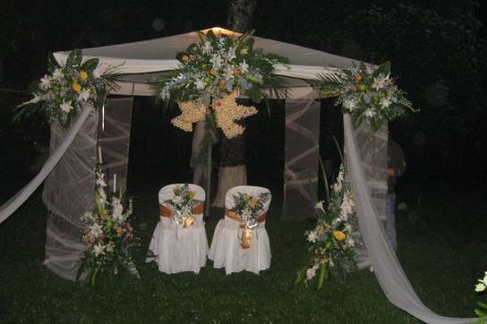 Bella decoración lugar de la boda