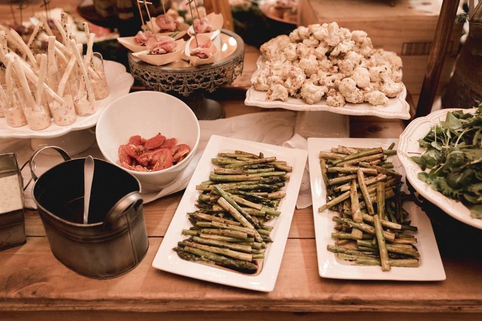 Vegetales en su boda