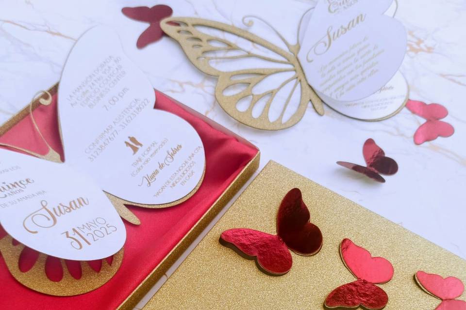 MARIPOSAS ROJAS 15 AÑOS