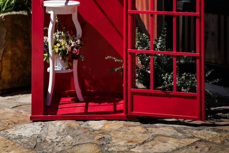 Cabina de teléfono roja