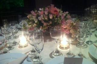 Centros de mesa en rosas
