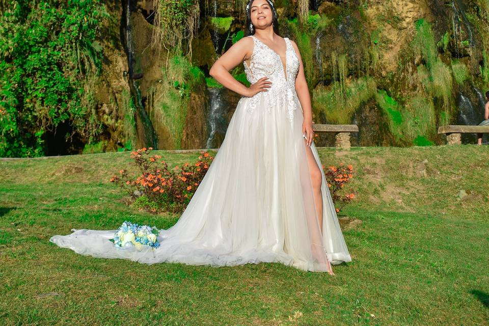 Novia posando