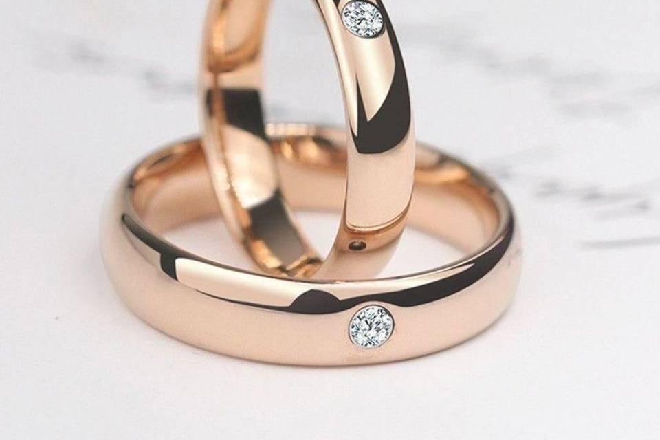 Anillos de matrimonio rosado