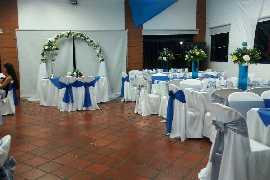 Boda blanco azul