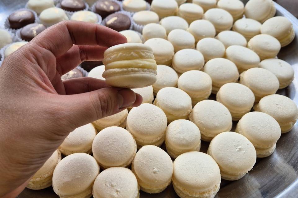 Alfajores y macarons