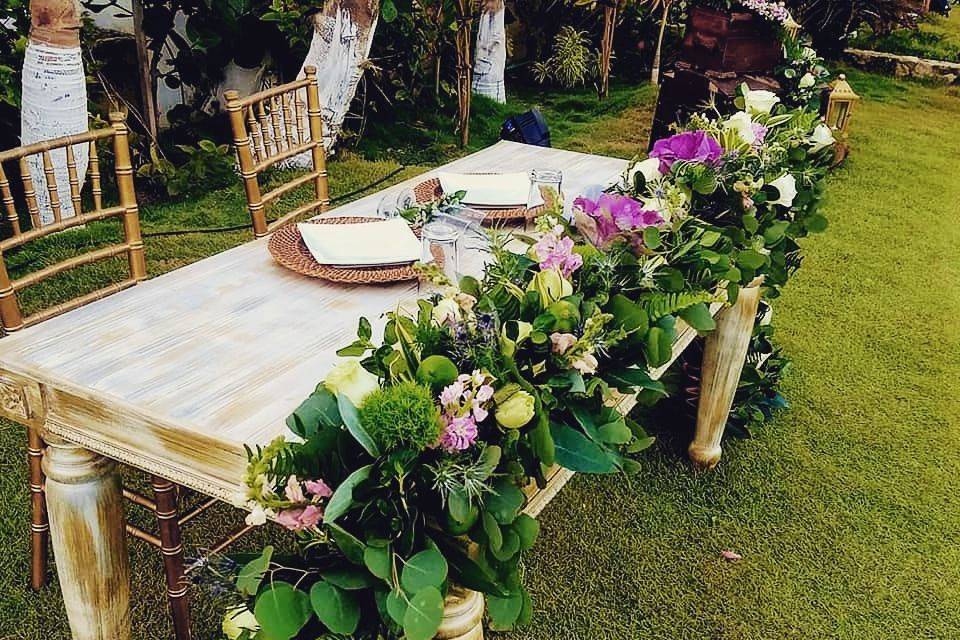 Mesa de novio eventos campestre