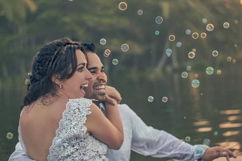 Burbujas de amor entre mar y río