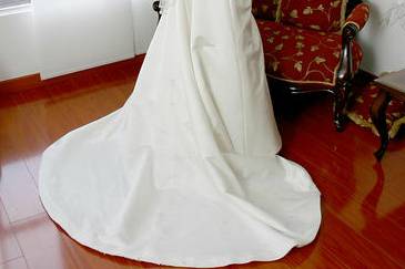 Bonito vestido de la novia