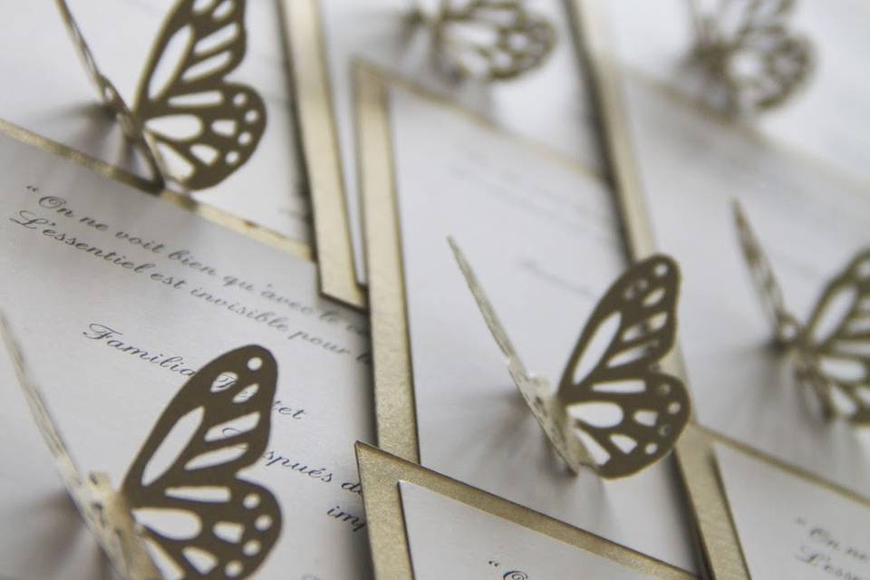 Detalles en 3D mariposas