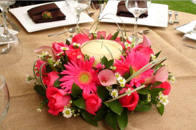 Centros florales para las mesas