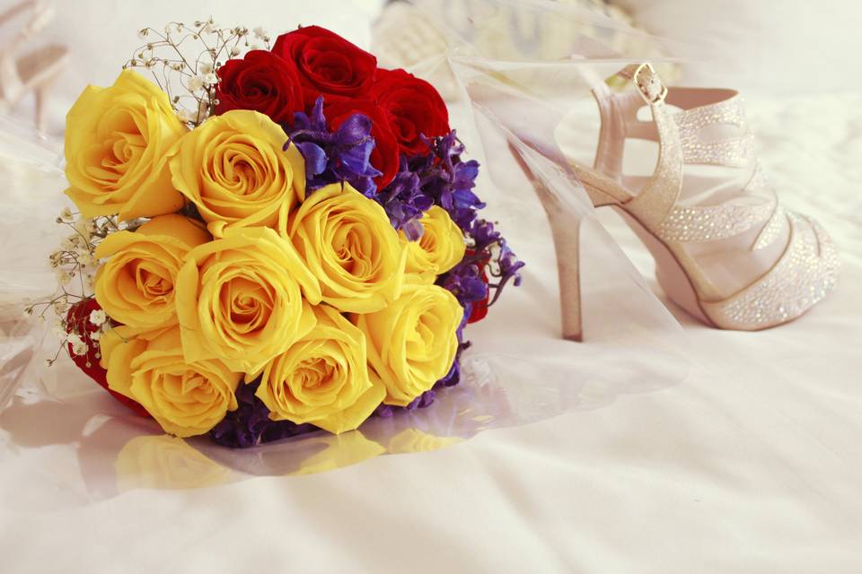 Bouquete con zapatos
