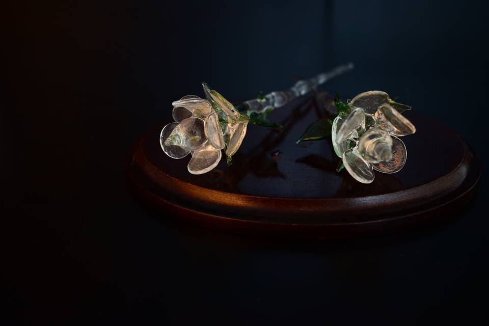Rosas en cristal