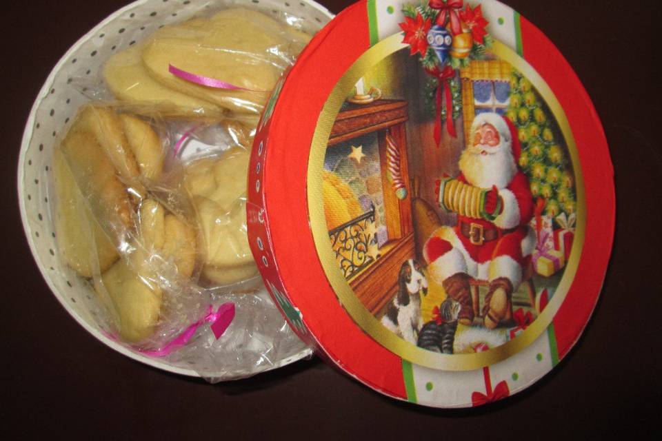 Cajas de navidad con galletas