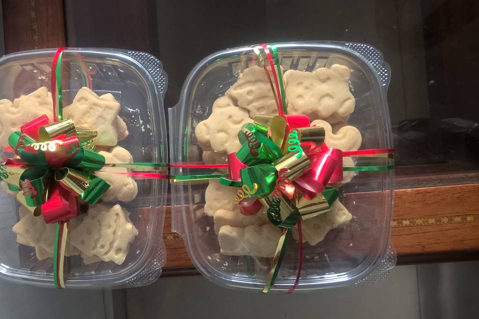 Cajas de navidad con galletas