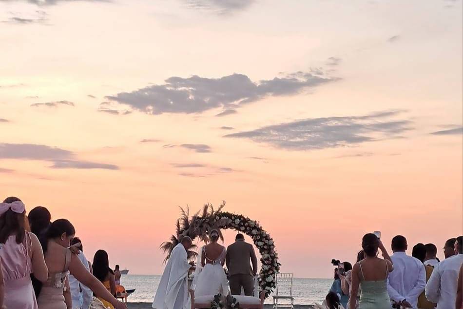 Matrimonio al atardecer