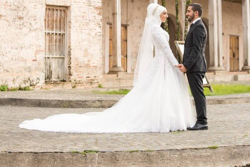 Vestido novia boda musulmana