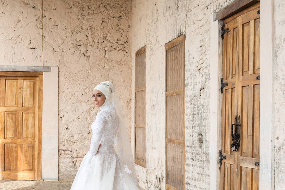 Vestido novia boda musulmana