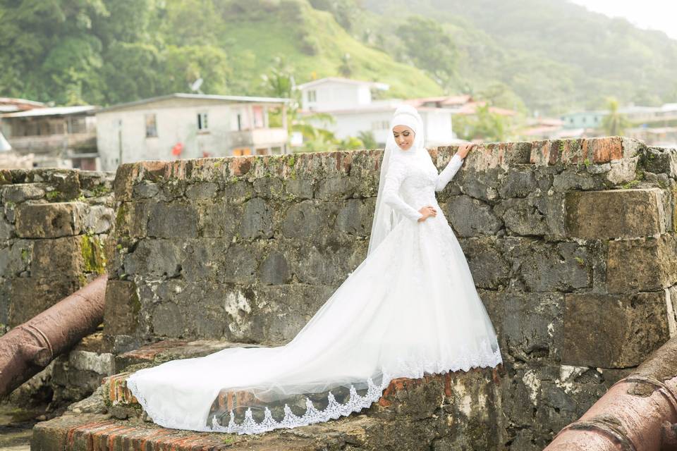 Vestido novia boda musulmana