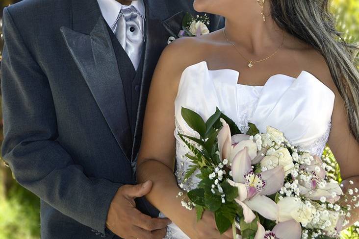 Luz y Juan el día de su boda