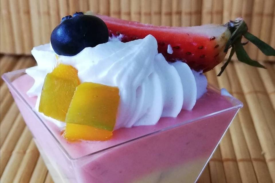 Postre con frutas