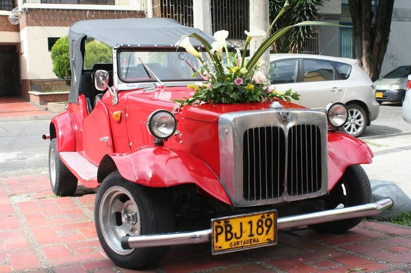 Carro antiguo decorado