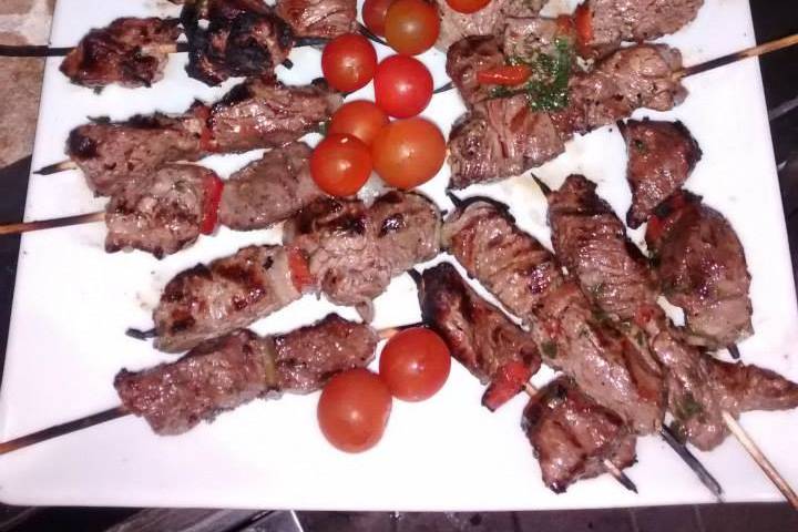 Brochetas de carne