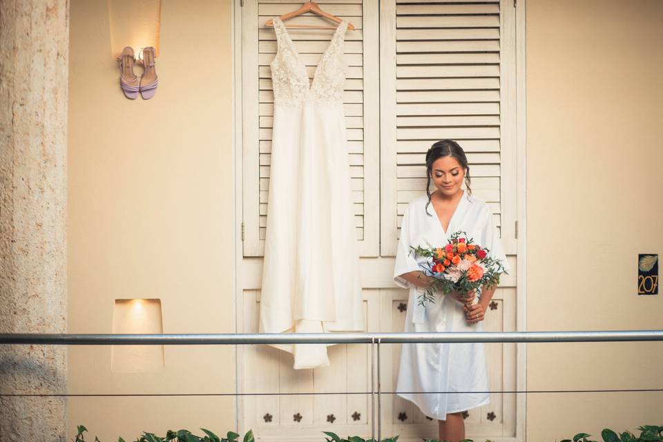 Preparativos de la novia