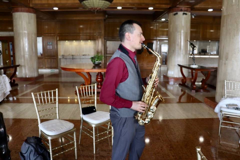 Show de saxofón Casa Duque