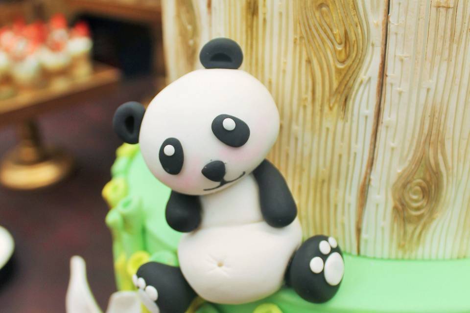 Torta para boda - Oso Panda
