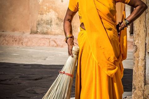 Mujer típica en la India