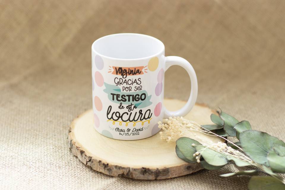 Taza testigo personalizada